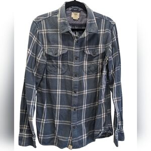 Vans Men's Blue Plaid Shirt Shacket Size Medium